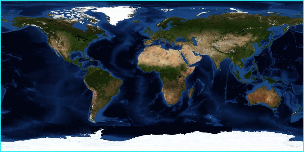 Planisphère moderne : Carte satellite