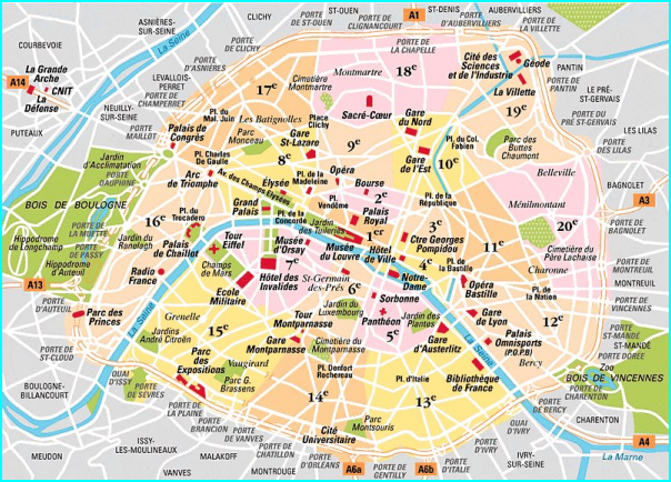 Le plan d'une ville (Paris)