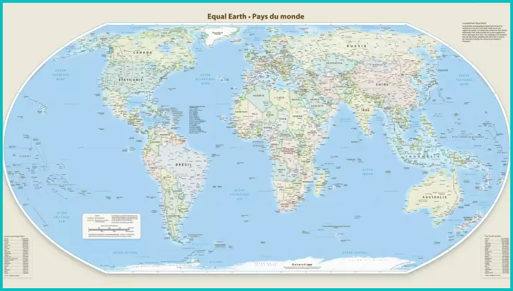 Les pays du monde selon Equal Earth en 2026