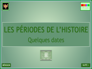 Les périodes de l'histoire : quelques dates