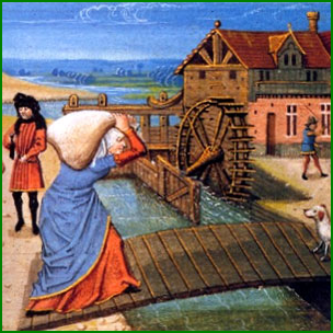 Le moulin à eau au Moyen Âge