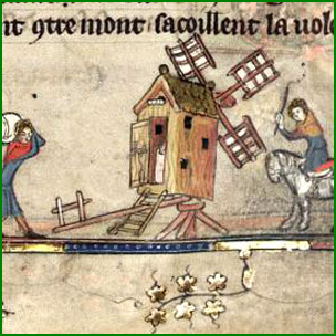 Le moulin à vent au Moyen Âge
