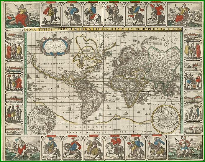 La carte du monde connu en 1659