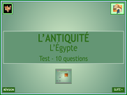 L'Antiquité : l'Egypte - Test