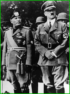 Mussolini (Italie) et Hitler (Allemagne)