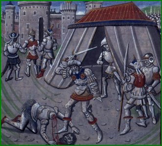 Renaud de Châtillon exécuté par Saladin