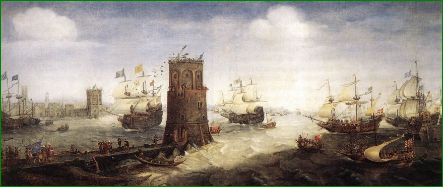 5 novembre 1219 - Navires brisant la chaîne de Damiette