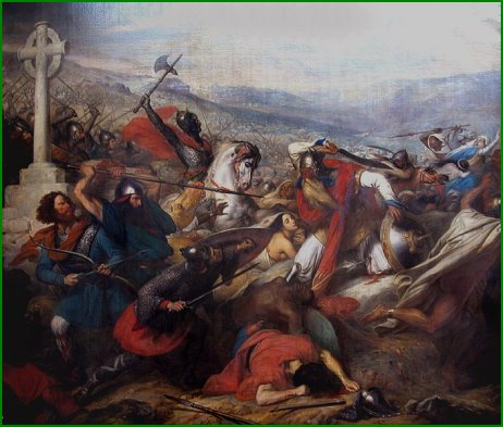 Charles Martel à la bataille de Poitiers en 732