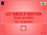Toutes les tables d'addition (3)