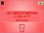 Tables d'addition : la table de 10