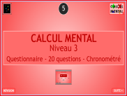 Calcul mental - Niveau 3 - Questionnaire (2)