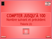 Activités en ligne : Nombres suivants et précédents - la théorie.