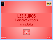 Les euros : manipulation - Les pièces et les billets