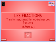 Théorie - Simplifier les fractions