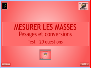 Mesurer les masses - Test (01)