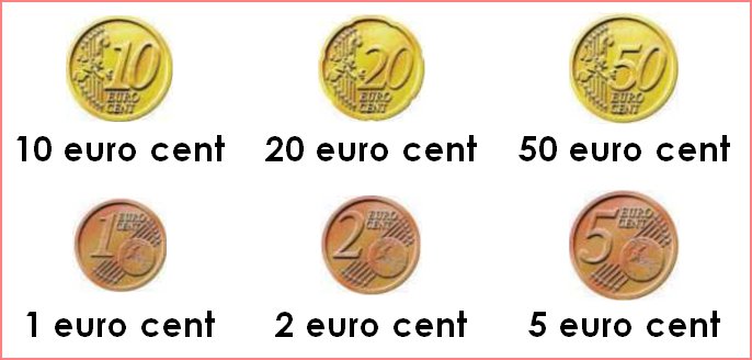 les centimes d'euros