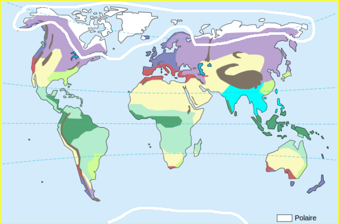 Carte du climat polaire